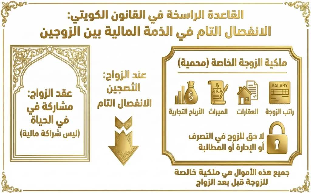 عقد الزواج في الكويت لا يعني حق الزوج في مال زوجته