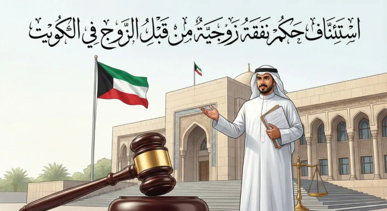 اجراءات وشروط استئناف حكم نفقة زوجية من قبل الزوج في الكويت