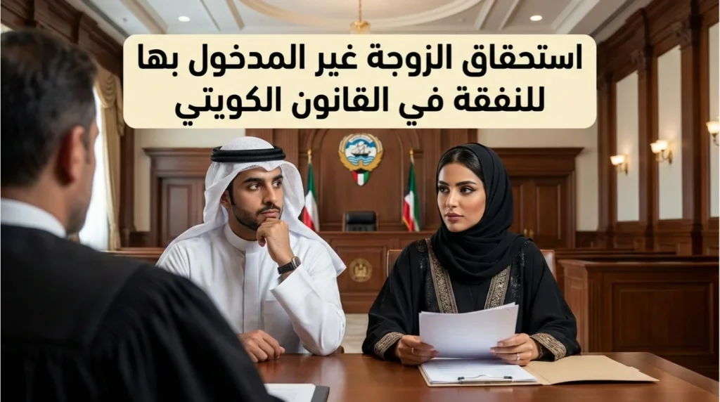 نفقة الزوجة غير المدخول بها بحسب القانون الكويتي