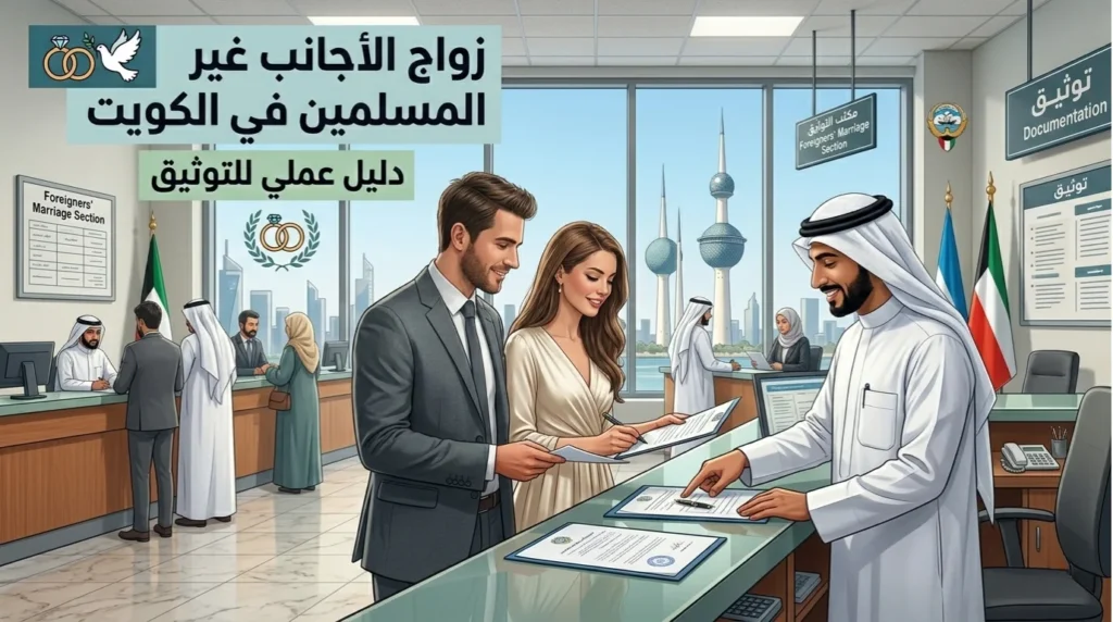زواج الأجانب غير المسلمين في دولة الكويت، الاجراءات وأهم المستندات المطلوبة