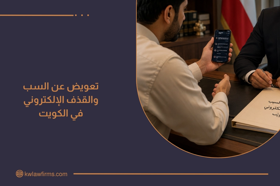 تعويض عن السب والقذف الإلكتروني في الكويت