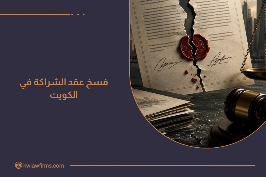 فسخ عقد الشراكة في الكويت مع عقد قانوني يرمز إلى إنهاء الشراكة