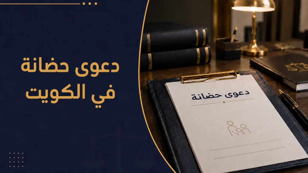 دعوى حضانة في الكويت – صورة تضم ملف دعوى حضانة ومستندات قانونية